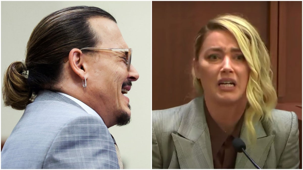 Johnny Depp, Amber Heard in Fairfax, Virginia, May 26, 2022, at his defamation trial