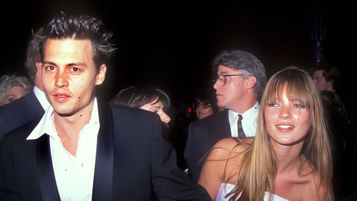Johnny Depp and Kate Moss in 1995 in Los Angeles, California, when the pair dated.