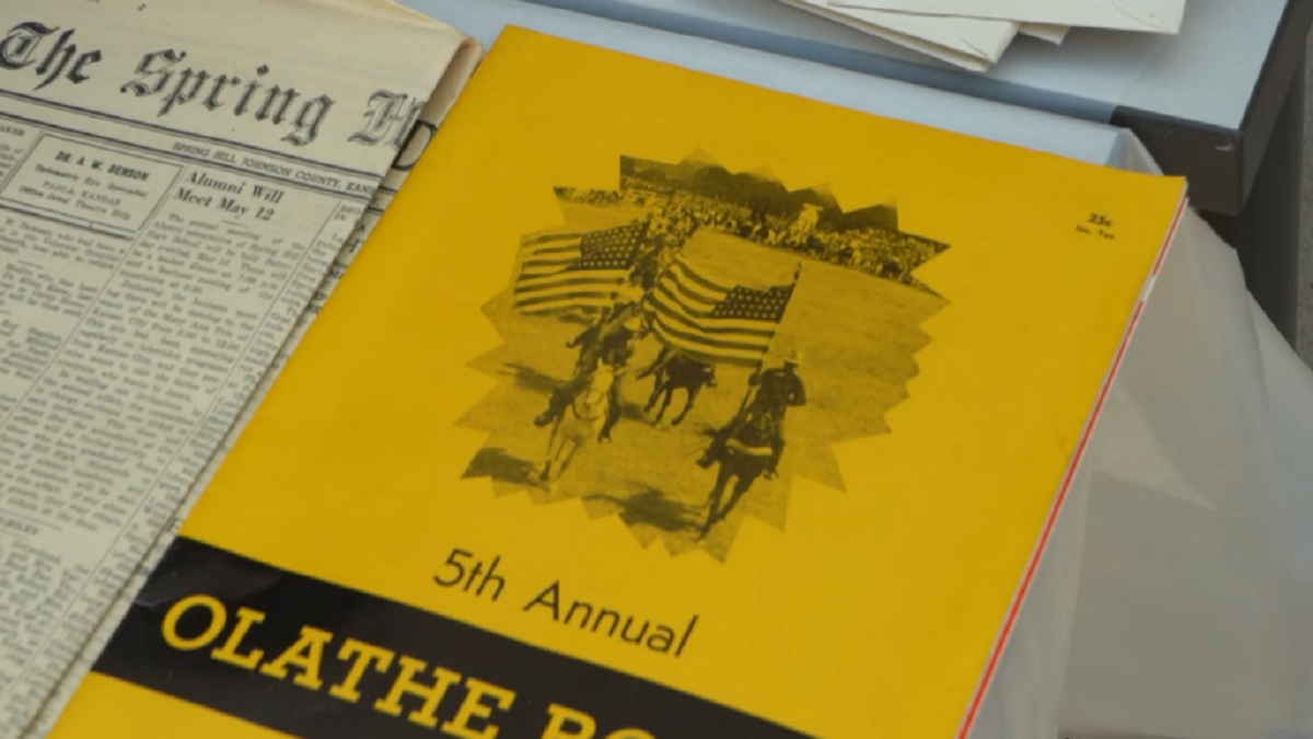 A rodeo program was among the documents found inside the box.