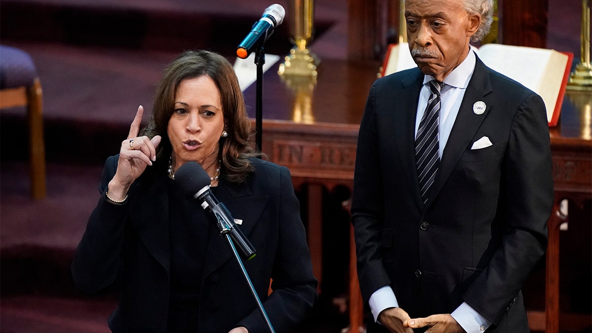 Vice President Kamala Harris speaks