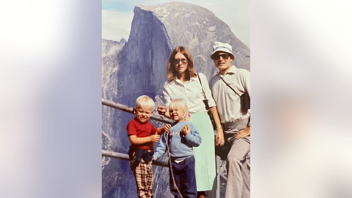 Karin Ruhkala visits Yosemite National Park in California with her brother Daniel, mother Linda and father Tom in October, 1979.