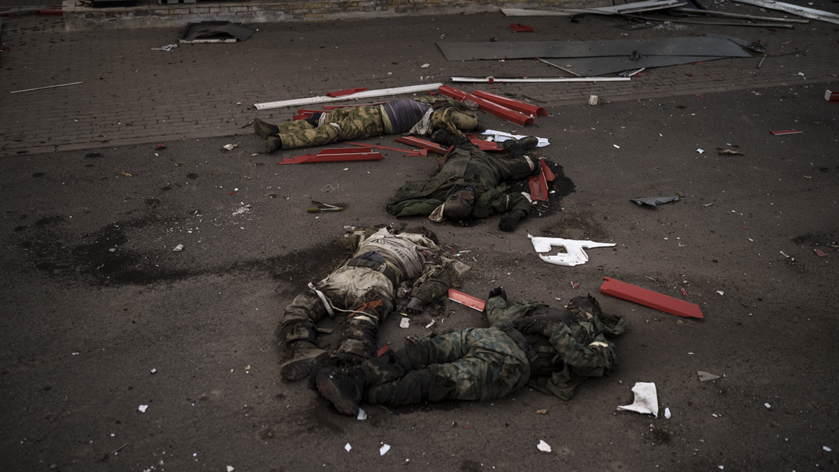 Russia soldiers killed and left in Z formation
