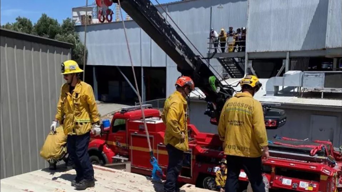 Los Angeles fire rescue bear six flags