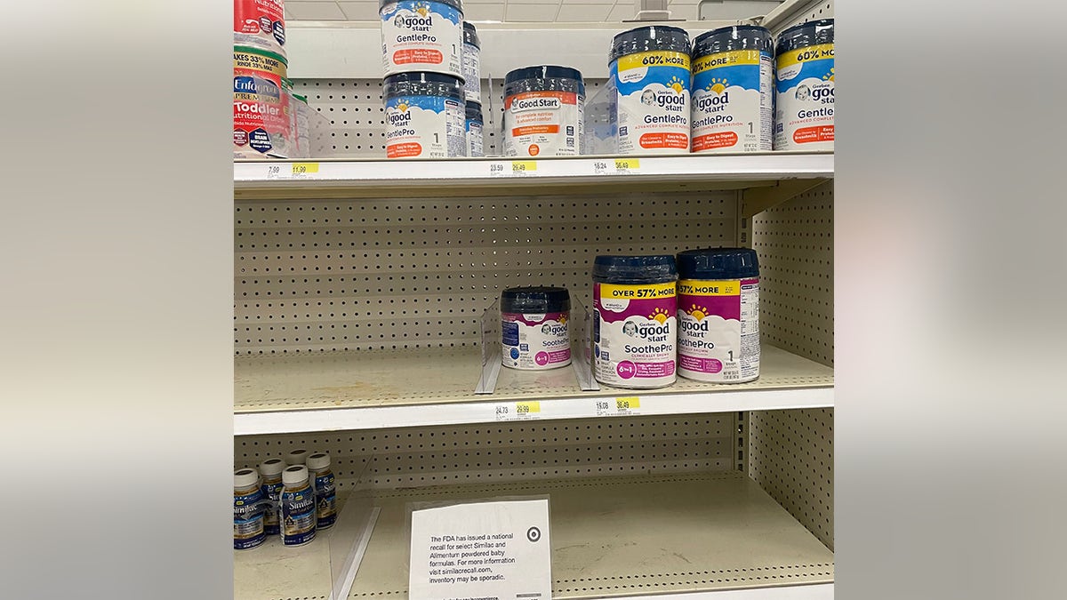 empty formula shelves