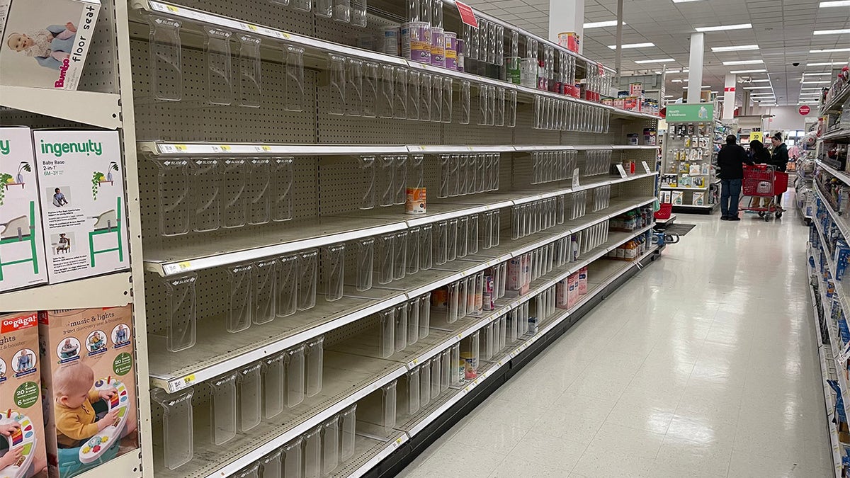 Long Island, NY Target showing empty formula shelves. Photo taken by Nicole Pelletiere.
