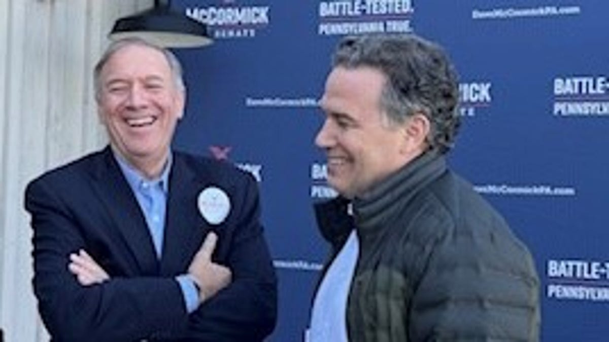 Mike Pompeo and Dave McCormick on campaign trail