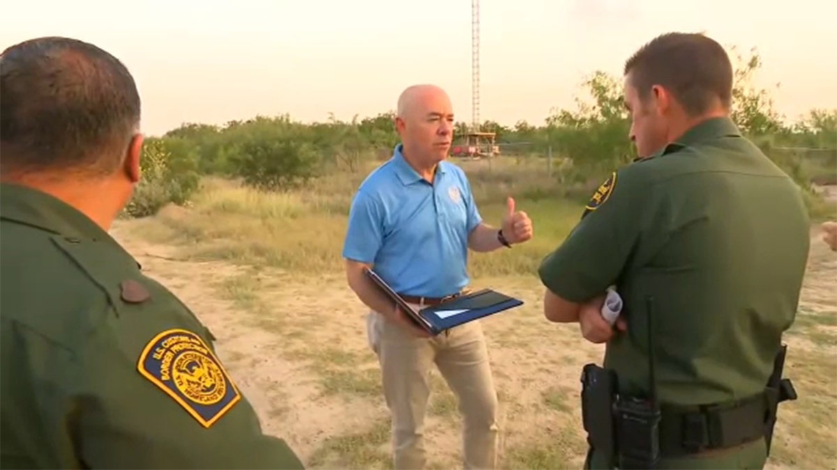 Homeland Security Secretary Alejandro Mayorkas visited the U.S. southern border, Tuesday, May 17, 2022.