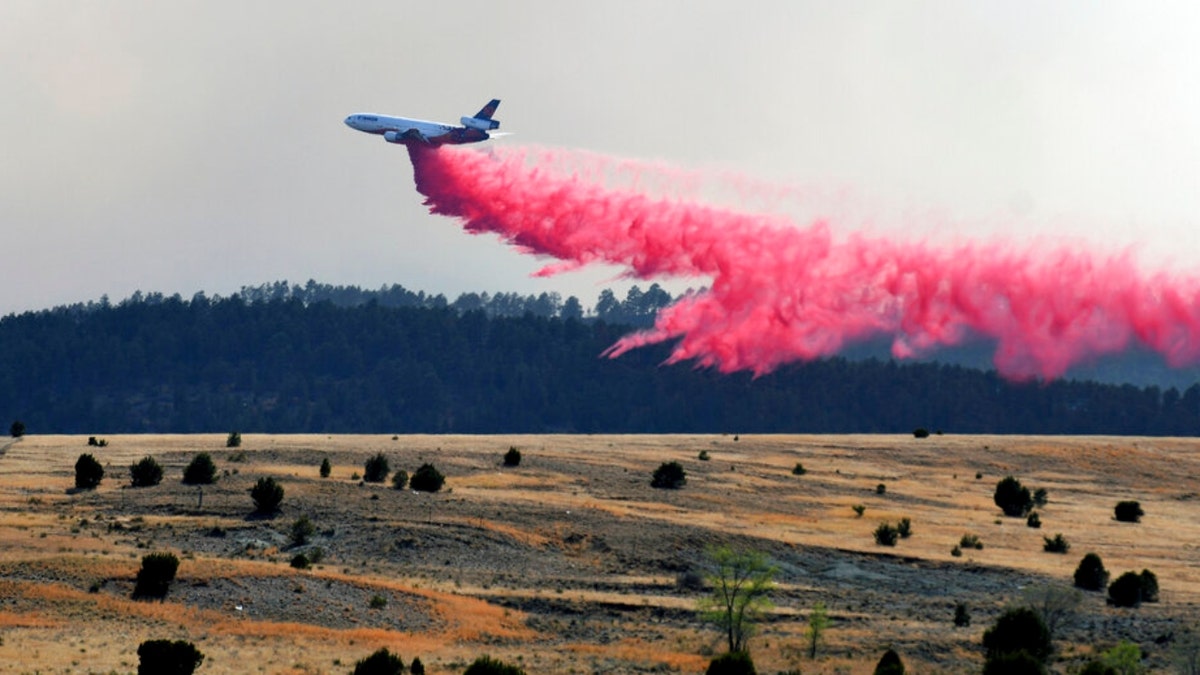 Firefighting plane in New Mexico