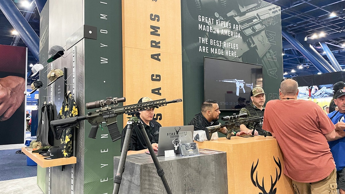 Firearms on display at National Rifle Association convention