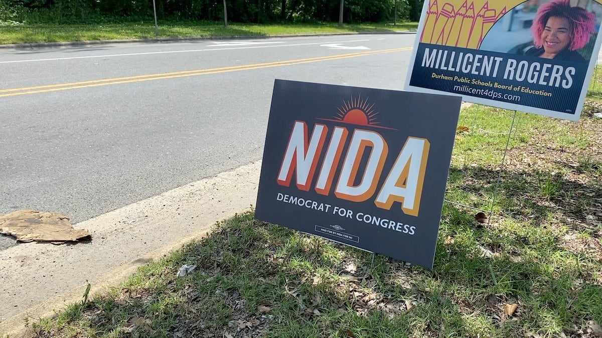 Nida Allam campaign sign