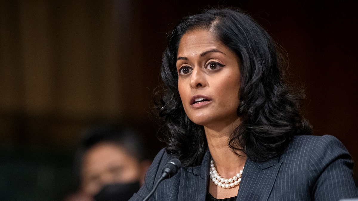 Nusrat Jahan Choudhury appears before a Senate Judiciary Committee hearing for her nomination to the bench in the U.S. District Court for the Eastern District of New York on April 27, 2022.