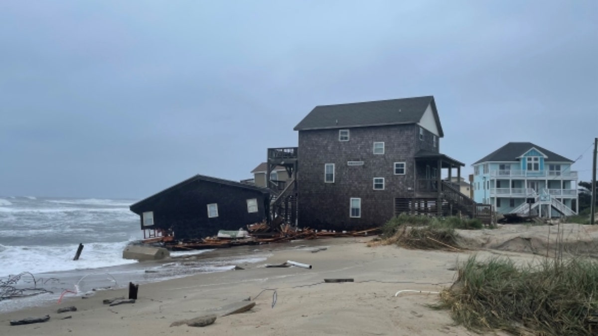 Cape Hatteras National Seashore confirmed reports of an unoccupied house collapse at 24235 Ocean Drive, Rodanthe, N.C.