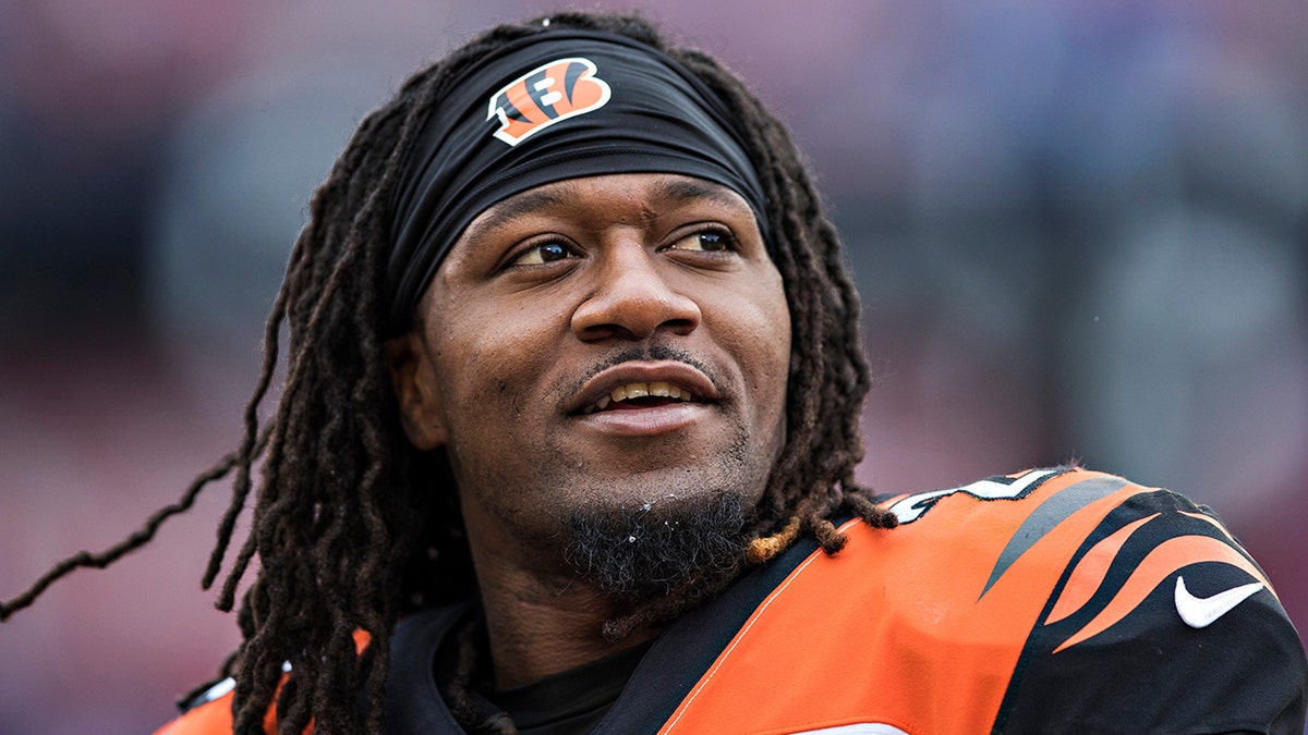 Adam Jones #24 of the Cincinnati Bengals on the sidelines during a game against the Tennessee Titans at Nissan Stadium on November 12, 2017 in Nashville, Tennessee.