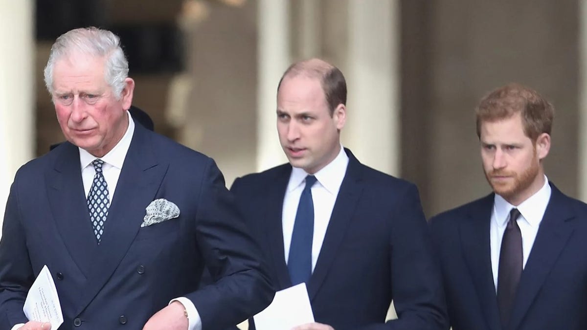 Prince Charles with his sons Prince William and Prince Harry