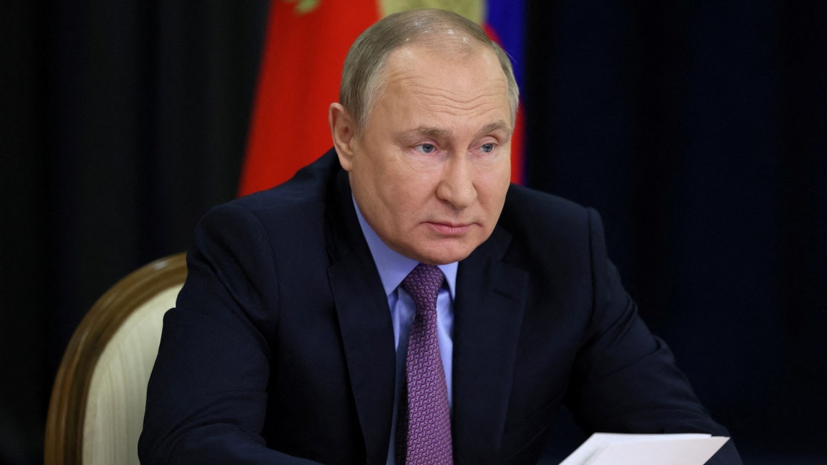 Vladimir Putin speaks at meeting in Sochi, Russia