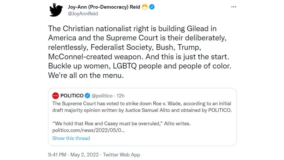 Joy Reid Tweet