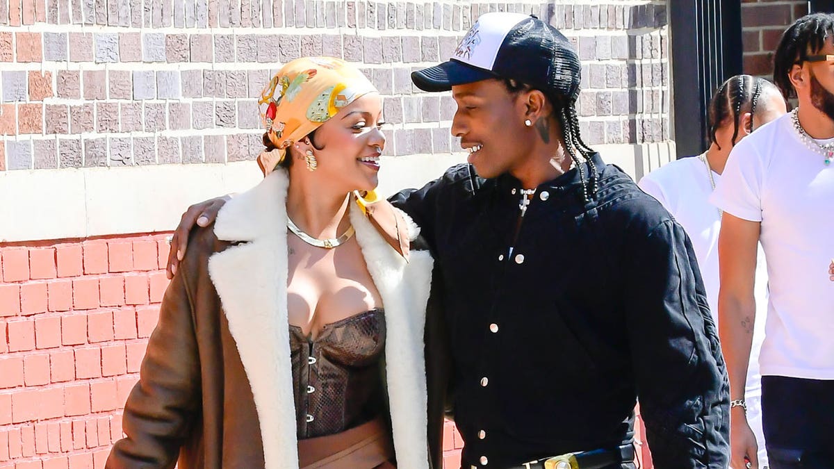 A$AP Rocky and Rihanna film a music video