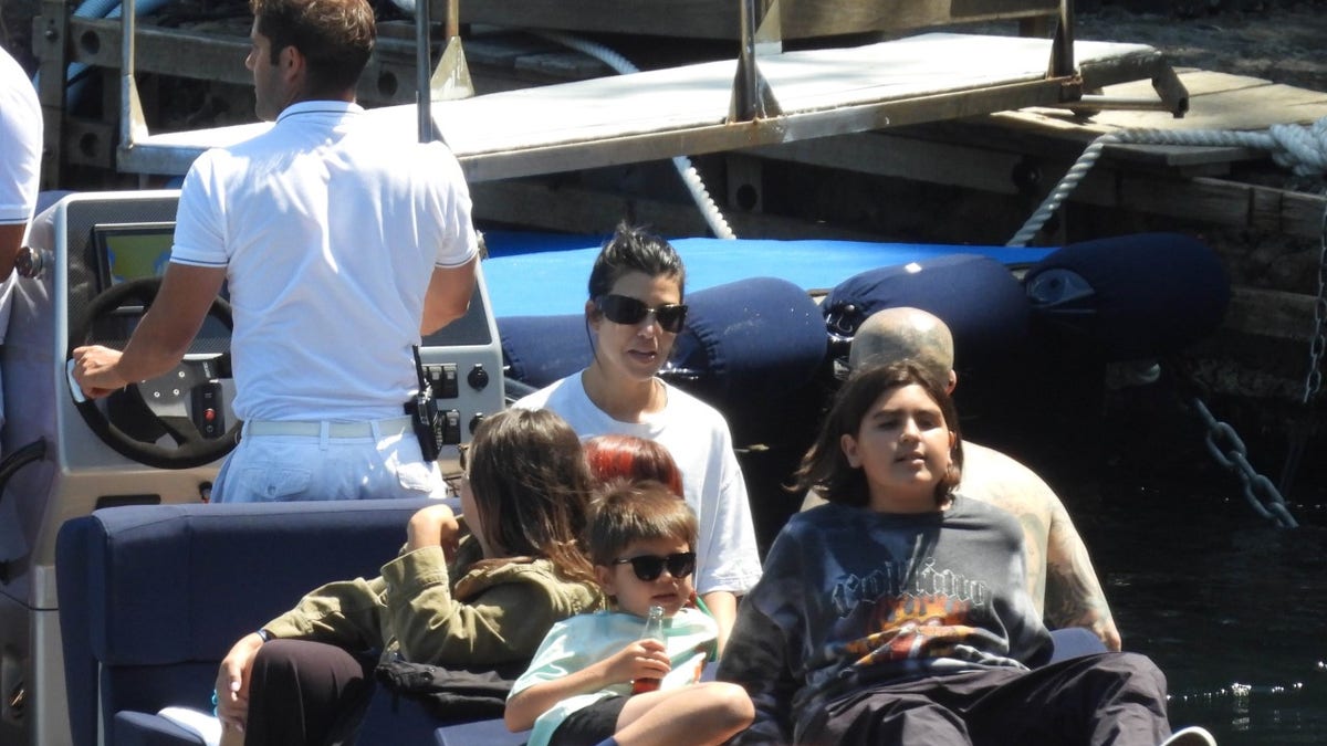 Travis Barker and Kourtney Kardashian ahead of their Italian wedding