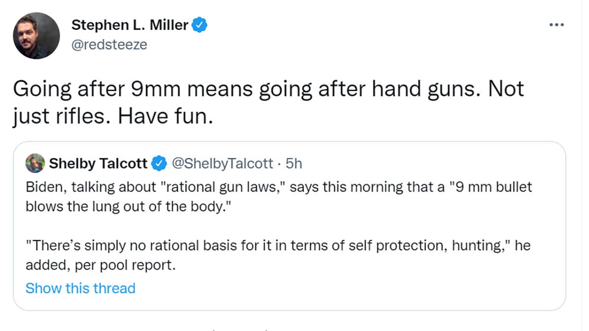 Stephen Miller Twitter 9mm