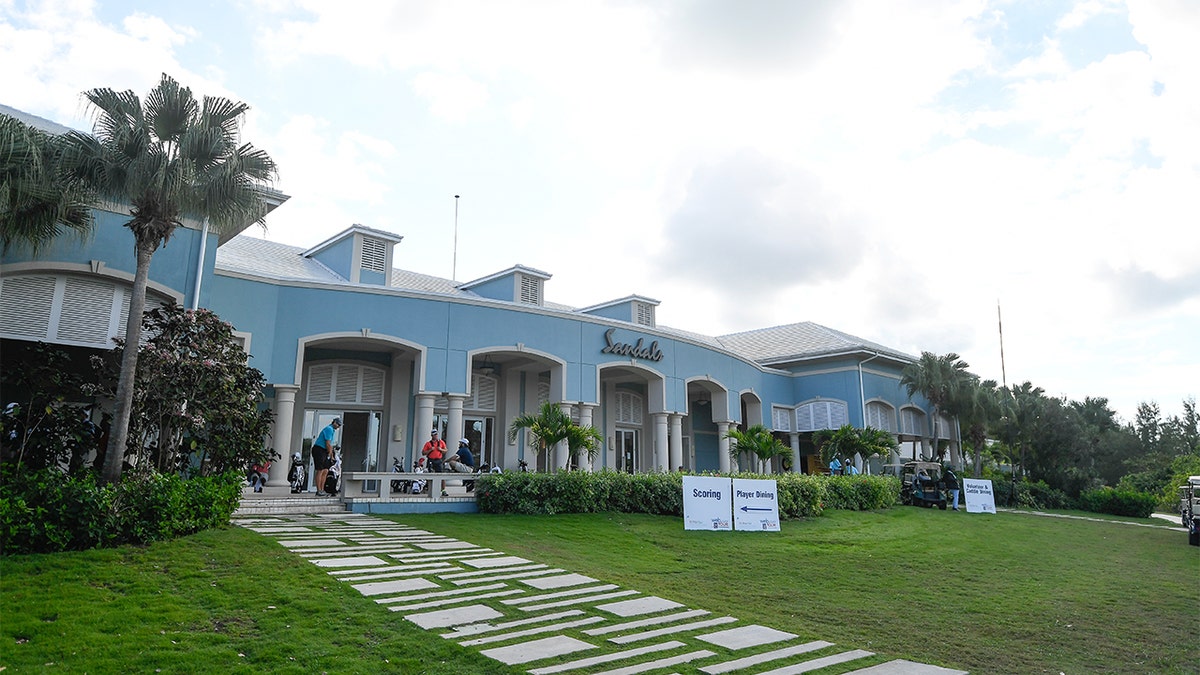 FILE - Photo of the Sandals Emerald Bay Resort during the third round of the Web.com Tour's The Bahamas Great Exuma Classic at Sandals Emerald Bay golf course on Jan. 15, 2019, in Great Exuma, Bahamas. (Photo by Ben Jared/PGA TOUR)