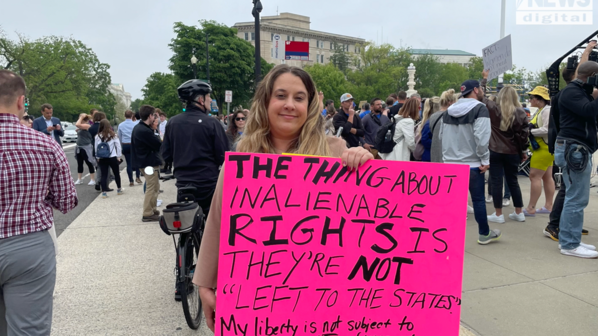 Demonstrators at Supreme Court