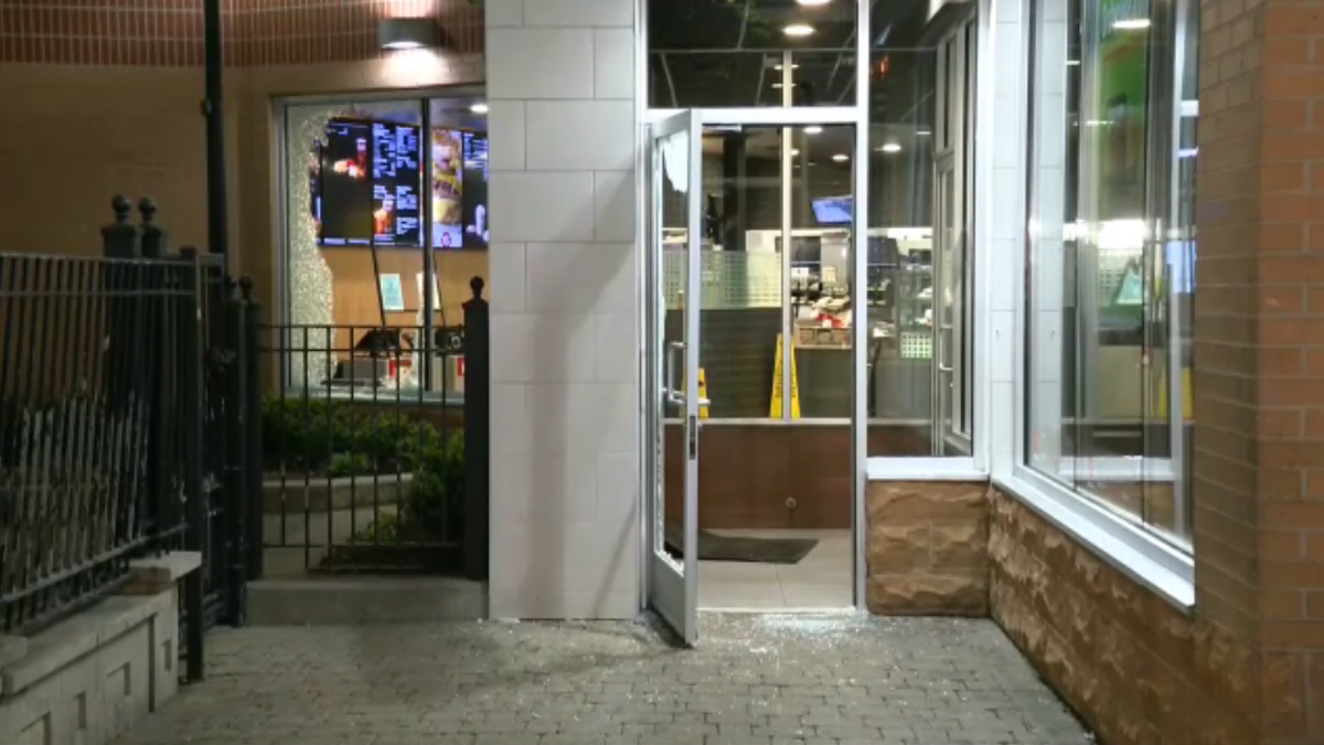 Downtown Chicago Shooting McDonald's Damage