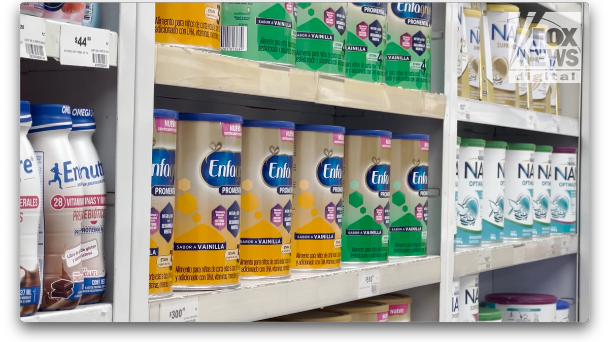 baby formula cans on shelf