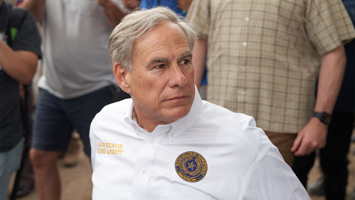 Texas Gov. Greg Abbott at the border on a tour