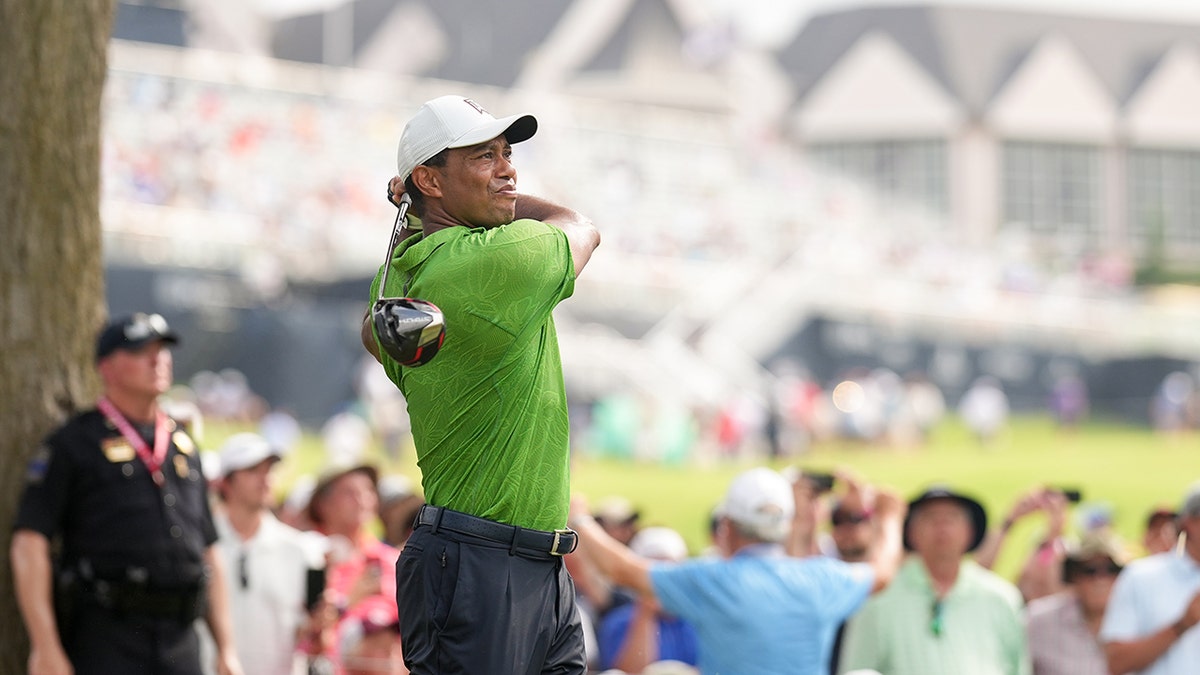 Tiger Woods at PGA Championship 2022 13th hole