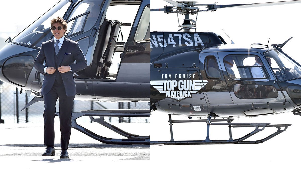 Tom Cruise arrives at the 'Top Gun: Maverick' premiere