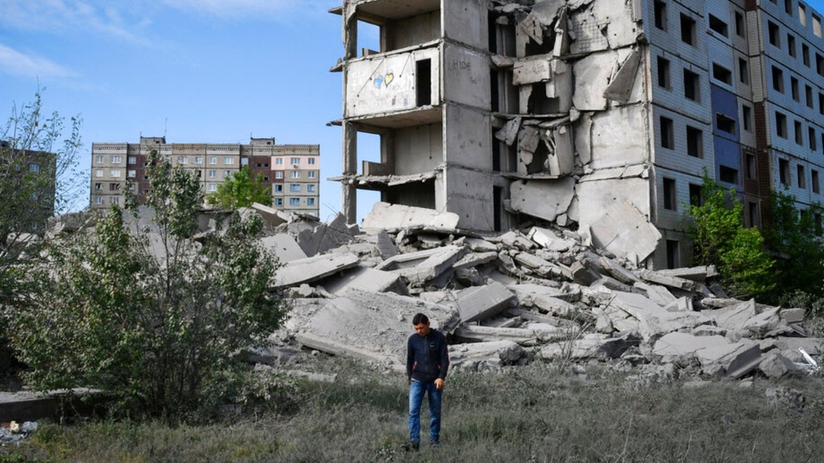 Image of Ukrainian ruins after Russian bombing