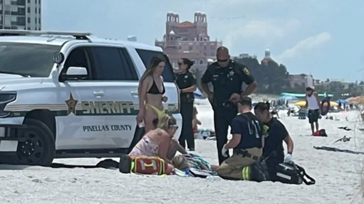 A Florida sheriff's deputy ran over a woman who was sunbathing on St. Pete Beach in Florida, according to officials.
