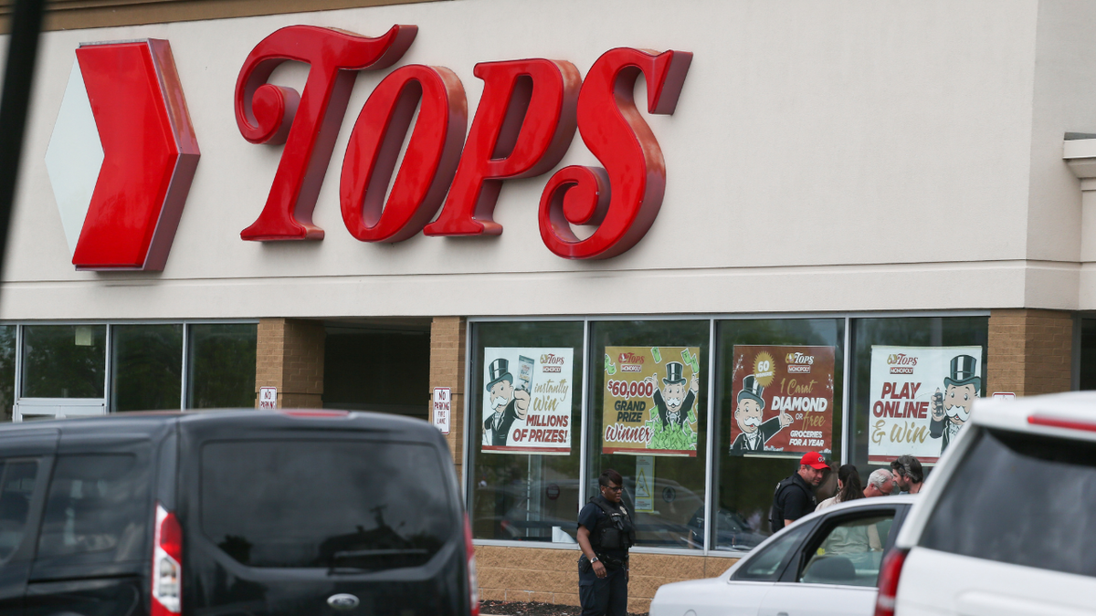 Tops grocery store where the Buffalo mass shooting occurred