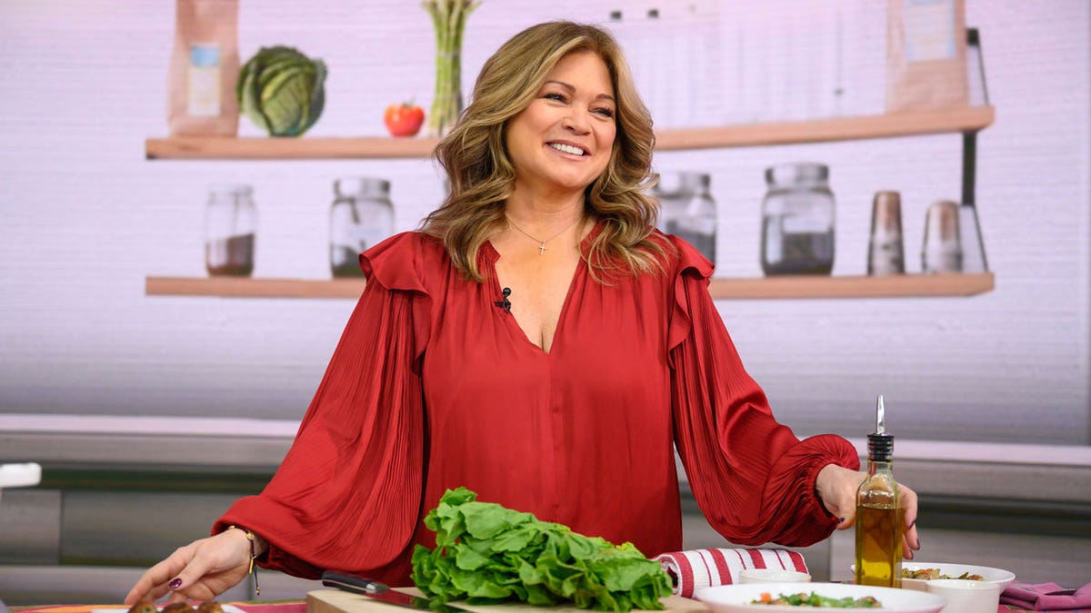 Valerie Bertinelli on a cooking show