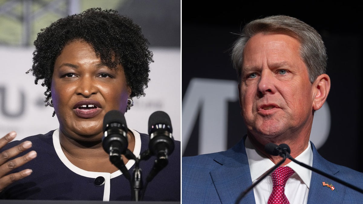 Stacey Abrams and Gov. Brian Kemp