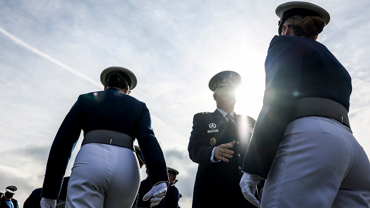 Chairman of the Joint Chiefs of Staff General Mark A. Milley gave the commencement address to the 1019 graduates from the academy. (Photo by Michael Ciaglo/Getty Images)