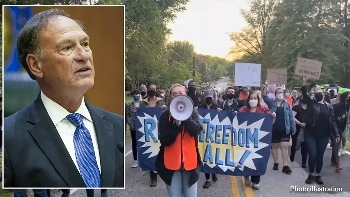 Alito; protesters (Fox)