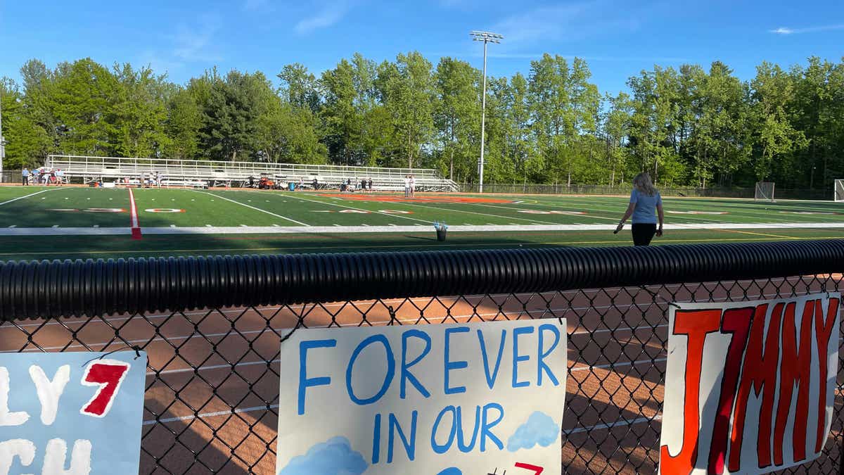 Memorial sign for James McGrath