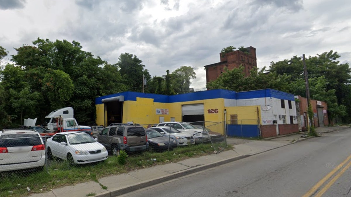 Body shop in the 100 block of South Warwick Avenue, Baltimore