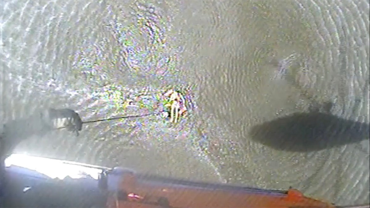 Coast Guard video of rescue of injured man