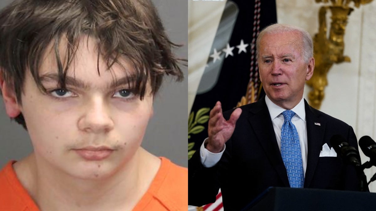 Michigan school shooting suspect Ethan Crumbley/President Biden