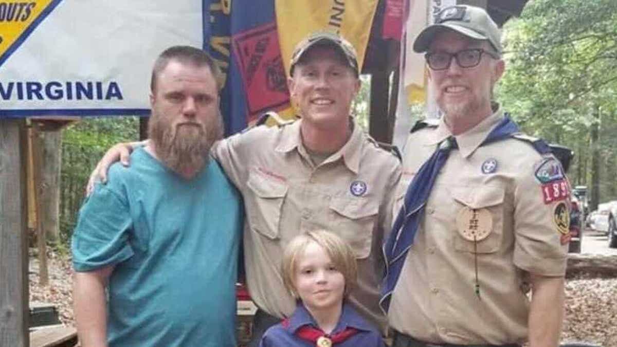 Brothers Jimmy and Josh Carter with Josh's young son.