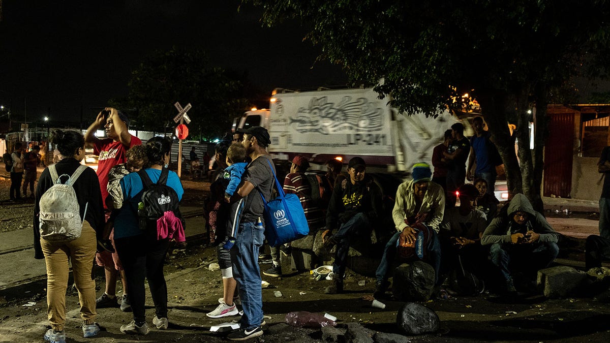 Honduran migrants travel to the border