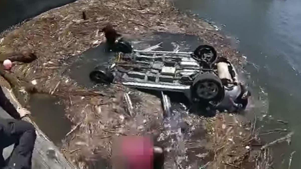 New Jersey authorities rescue woman from submerged SUV