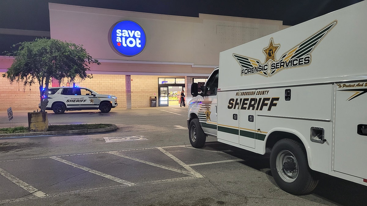 Sheriff's vehicle outside a store in Florida