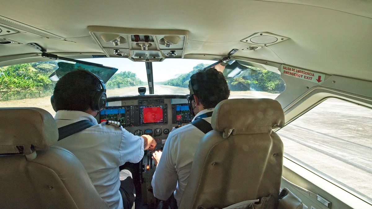 Cockpit of Cessna plane