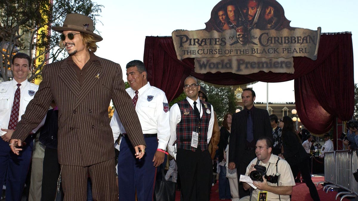 Johnny Depp at Pirates of the Caribbean premiere