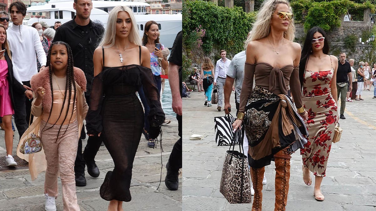 Kardashians enjoy pre-wedding lunch in the Italian Riviera