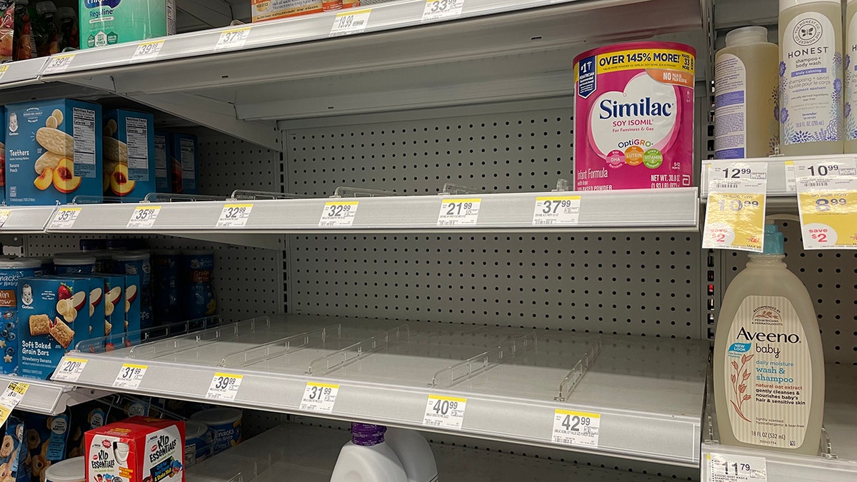 empty shelves of baby formula