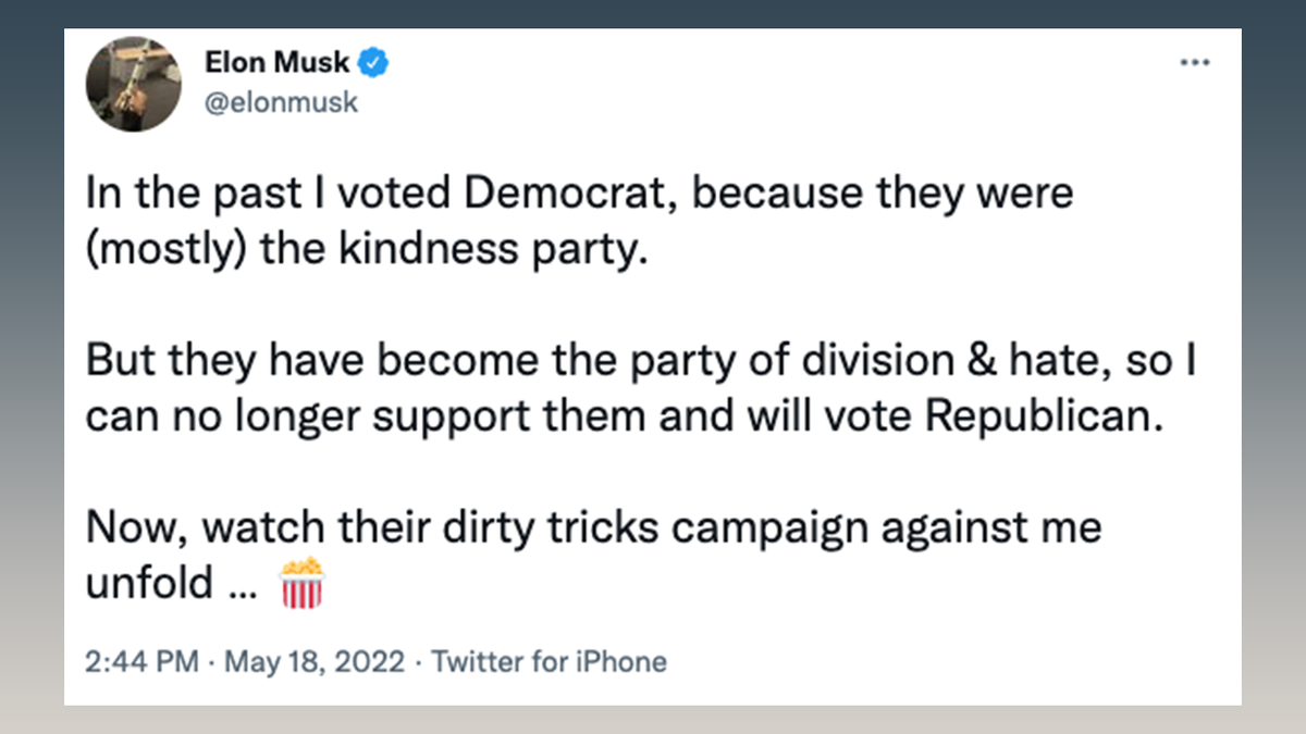 Musk Democrat Party Division and Hate
